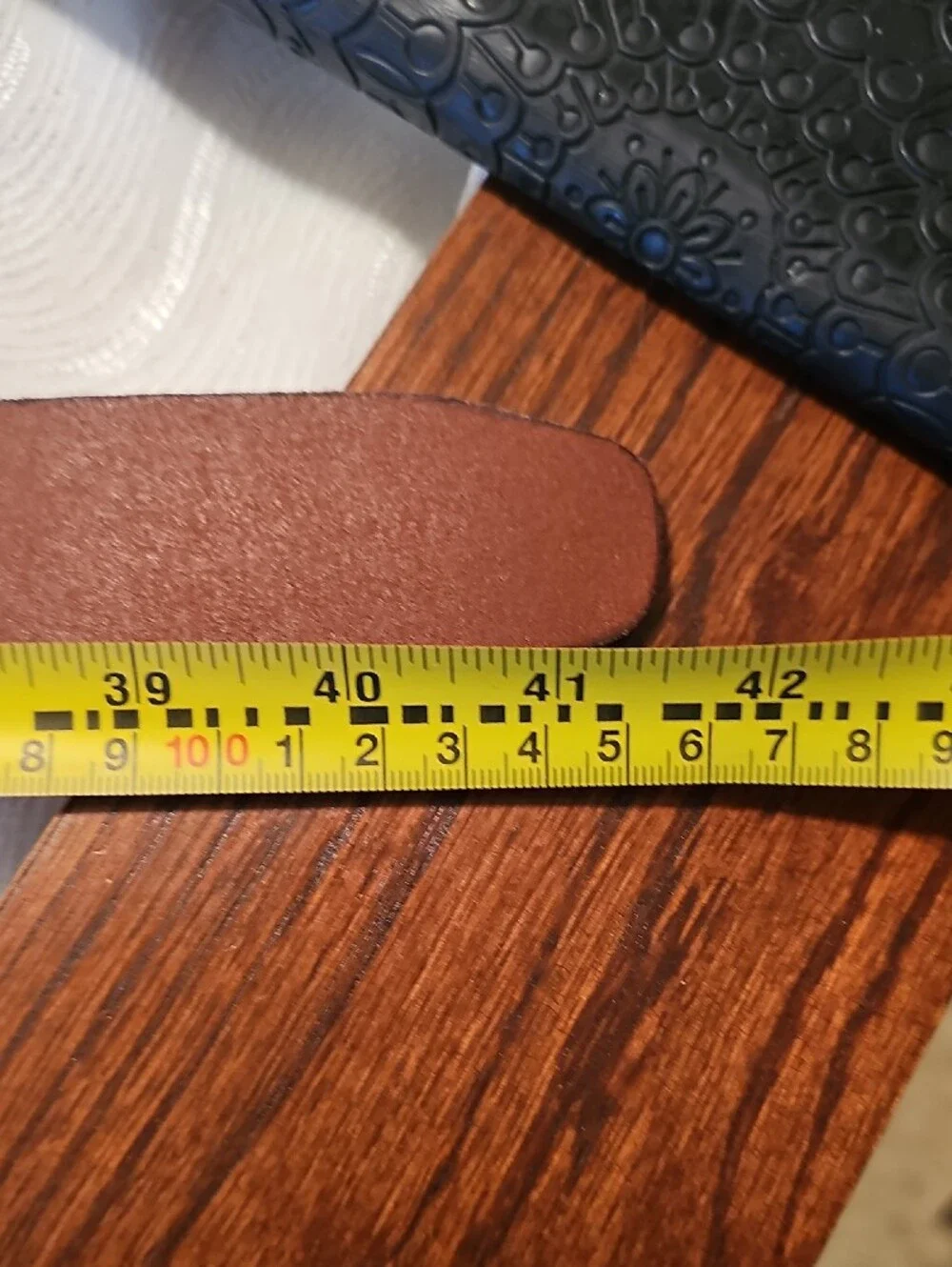 Timberland Brown Leather Belt with Brushed Metal Buckle